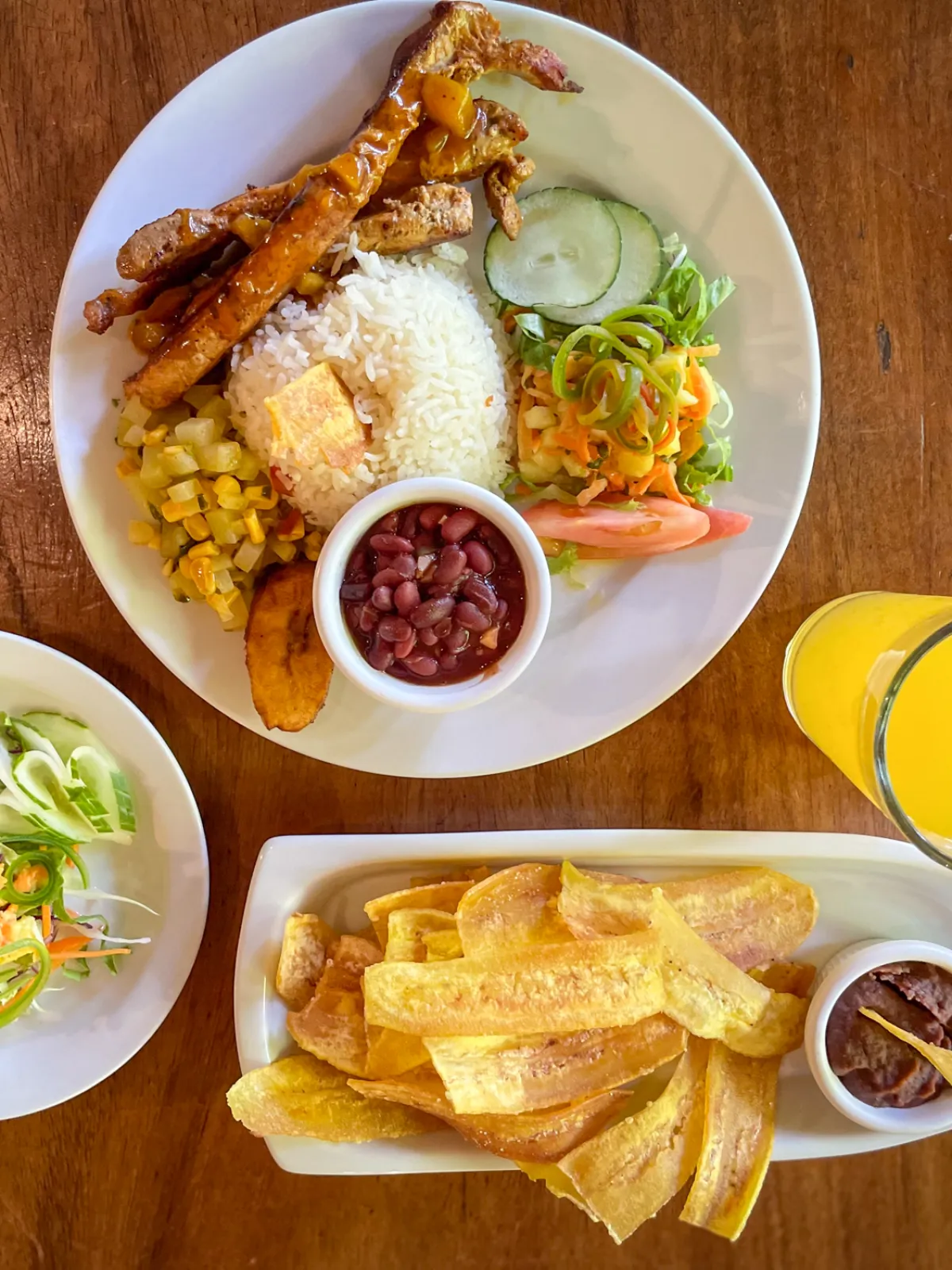 a plate of food on a table