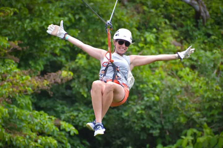 a man flying through the air