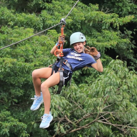 a person wearing a helmet